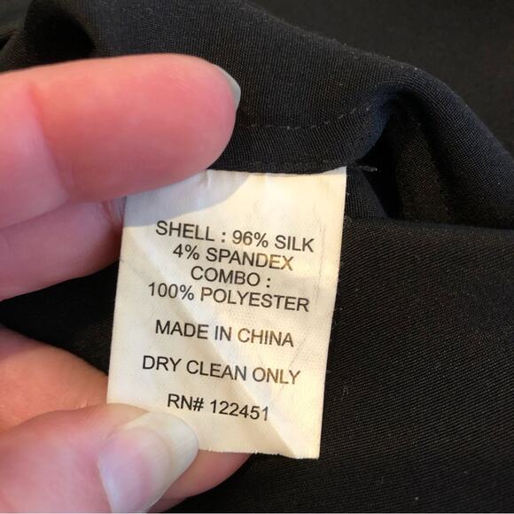 Erin Fetherston black sheer silk overlay one shoulder red strap dress size 6 - Picture 13 of 15